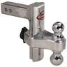 Trimax 8 inch Aluminum Adjustable Drop Hitch with Locking Ball Mount - Silver