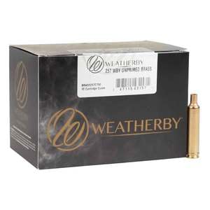 Weatherby Unprimed 257 Weatherby Magnum Reloading Brass - 50 Count