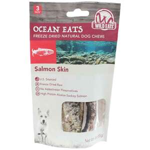 Wild Eats Salmon Skin Cigar Dog Treat - 3 Pack