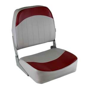 Wise 8WD734PLS Low Back Fishing Boat Seat – Red Grey