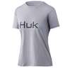 Huk Women's Logo Crew Short Sleeve Casual Shirt