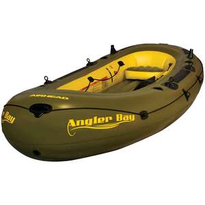 Airhead Angler Bay 6 Personal Inflatable Fishing Boat - 11.7ft Green