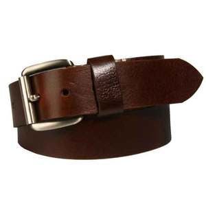 American Endurance Full Grain Leather Belt with Hand Tacked Roller Buckle - Brown - 38
