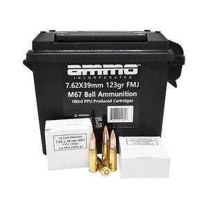 Ammo Inc Signature Range 7.62x39mm 123gr FMJ Centerfire Rifle Ammo - 180 Rounds
