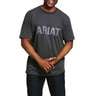 Ariat Men's Rebar Strong Block Short Sleeve Work Shirt - Charcoal Heather - M - Charcoal Heather M