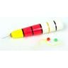 Betts Pole Wood Floats Unweighted - Chartreuse/Red/White 3/4 in x 6 in