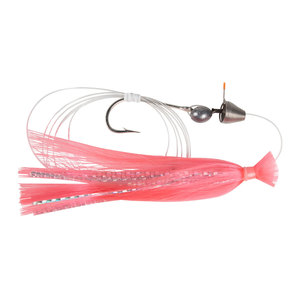 Blue Water Candy Ballyhoo Skirted Rig 7/0 100lb Mono Saltwater Rig - Pink, 1/2oz