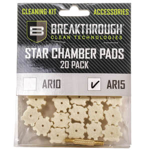 Breakthrough AR-15 Star Chamber With 8-32 Thread (Male/Male) Adapter Pad - 20 Pack