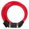Brinks 4-Dial Resettable 3/8in Combination Cable - 6ft - Red