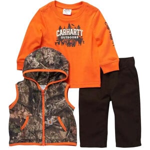 Carhartt Boys' Tee Jacket And Sweatpant 3 Piece Set - Mustang Brown - 9M