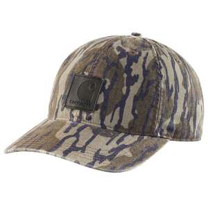 Carhartt Canvas Mossy Oak Bottomland Camo Adjustable Hat - One Size Fits Most