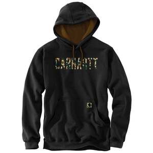 Carhartt Men's Camo Logo Graphic Casual Hoodie - Black - 3XL