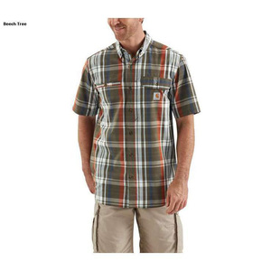 Carhartt Men's Force® Ridgefield Plaid Button Down Short Sleeve Shirt