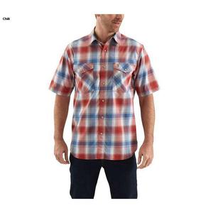 Carhartt Men's Rugged Flex® Bozeman Plaid Button Down Short Sleeve Shirt