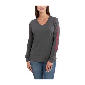 Carhartt Women's Wellton Graphic Long Sleeve V-Neck Shirt