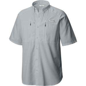 Columbia Men's PFG Terminal Tackle Short Sleeve Shirt - Cool Gray - L