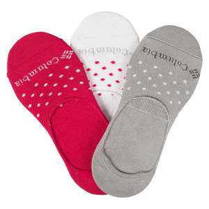 Columbia Women's Dottie 3 Pack Casual Liner Socks - Cactus Pink - M