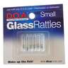D.O.A. Lures Small Glass Rattles - 6 Pack - Clear