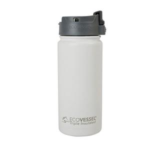 Eco Vessel Perk Triple Insulated Stainless Steel 16 oz Bottle w/Push Button Top