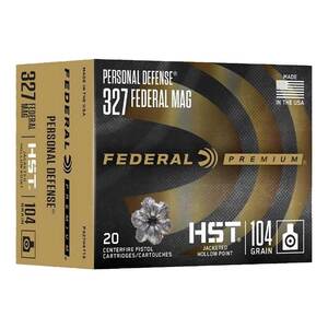 Federal Premium Personal Defense 327 Federal Magnum 104gr JHP Centerfire Handgun Ammo - 20 Rounds