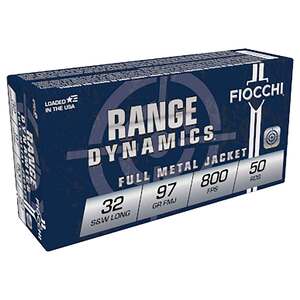 Fiocchi Range Dynamics 32 S&W Long 97gr FMJ Handgun Ammo - 50 Rounds