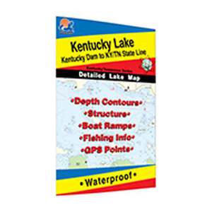 Fishing Hot Spots Kentucky Lake-North Fishing Map, KY/TN