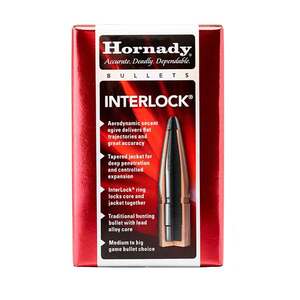Hornady Interlock 35 Caliber Full Metal Jacket 200gr Reloading Bullets - 100 Count