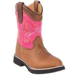 Itasca Youth Buckaroo Pull On Boots - Pink - Size 10