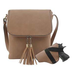 Jessie & James Ella Concealed Carry Lock and Key Crossbody - Taupe