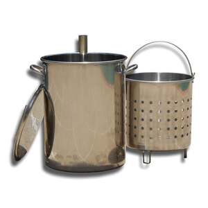 King Kooker 30 Quart Stainless Steel Turkey Skewer Pot with Basket