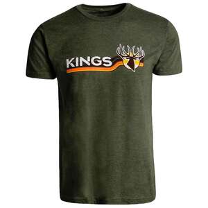 King's Camo Men's Elk Ribbon Short Sleeve Casual Shirt