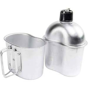 Maxam 32 oz Aluminum Canteen w/Cover and Cup