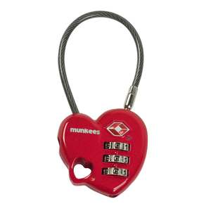 Munkees TSA Heart Combo Lock