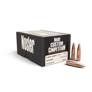 Nosler Custom Competition 264 Caliber/6.5mm HPBT  123gr Reloading Bullets - 250 Count
