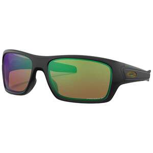 Oakley Standard Issue Turbine Polarized Sunglasses - Matte Black/Green