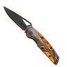 Old Timer Badger Camo Folding Knife - Black/Orange