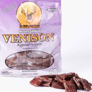 Premium Midwestern Venison Hickory Smoked Kippered Jerky Nuggets - 4oz