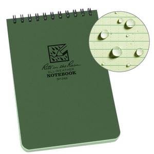 Rite in the Rain 4in x 6in Top Spiral Notebook - Green