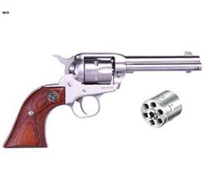 Ruger New Model Single Six 22 WMR (22 Mag)/22 Long Rifle Combo 4.62in Stainless Revolver - 6 Rounds