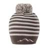 Rustic Ridge Men's Stripe Beanie With Pomp - Brown One size fits most