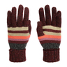 Rustic Ridge Women's Stripe Knit Gloves - Black One size fits most