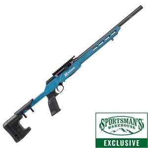 Savage A22 Precision 22 Long Rifle 18in Blue Titanium/Black Semi Automatic Modern Sporting Rifle - 10+1 Rounds
