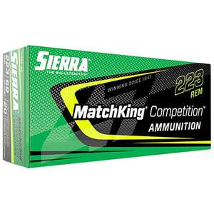 Sierra Bullets MatchKing 223 Remington 69gr Hollow Point Rifle Ammo - 20 Rounds