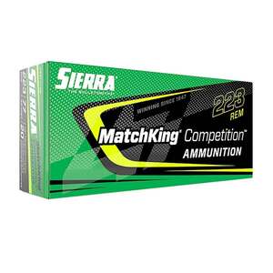 Sierra MatchKing Competition 223 Remington 77gr HPBT Rifle Ammo - 20 Rounds