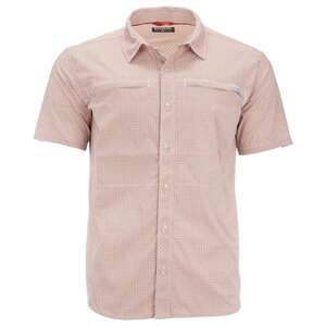 Simms Men's Stone Cold Short Sleeve Fishing Shirt - Smoked Salmon Morada Plaid - L