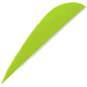 Trueflight Parabolic Chartreuse 3in Right Wing Feathers - 100 Pack