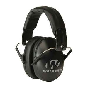 Walker's Pro Low Profile Folding Passive Earmuffs - Black