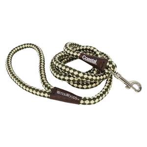 Water & Woods Braided Rope Snap Dog Leash - Green/White - 6ft