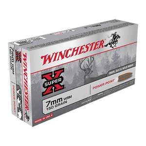 Winchester Super-X 7mm WSM (Winchester Short Magnum) 150gr PP Rifle Ammo - 20 Rounds