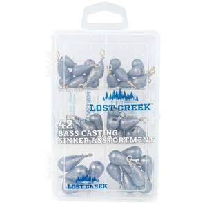 Lost Creek Bass Casting Sinker Assortment - 42 Pack
